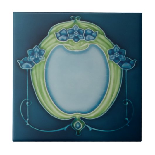 2つのサイズのアールヌーボーのヴィンテージの設計特微のタイル タイル (正面)