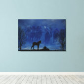 2つのサラブレッド競走馬フォールキャンバス印刷 キャンバスプリント (インサイチュ (ウッドフロア))