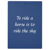 2つのサラブレッド競走馬仲間のクリップボード クリップボード (裏面)