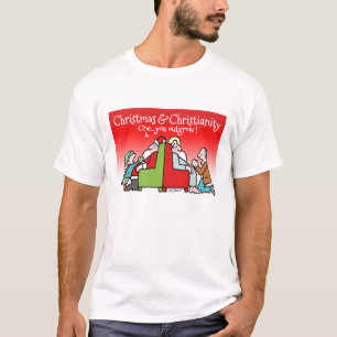 2つのサンタ: あなたが越えて成長する1つ! Tシャツ