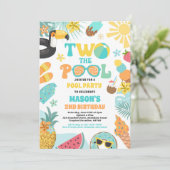 2つのザプールサマー2ndバースデープールパーティー 招待状 (スタンド正面)
