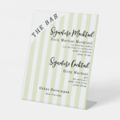 2つのシグネチャードリンクモックテールまたはカクテルバーサイン 台座サイン (正面)