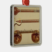 2つのシタールおよびrudraのvina、「ミュージカルからのインディアン、 メタルオーナメント (右)