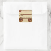 2つのシタールとラドラのヴィーナ,インディアン, 'ミュージカル スクエアシール (バッグ)