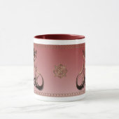 2つのシャムの猫ちゃんのマグ マグカップ (中央)