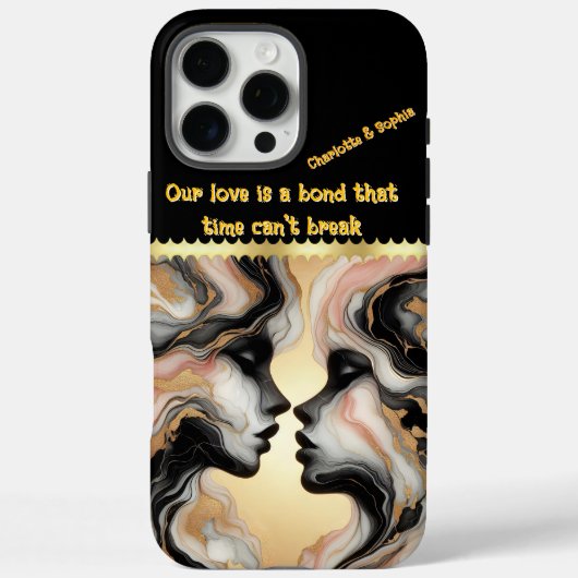 2つのシルエットのマージ調和。 Case-Mate iPhoneケース (裏面)