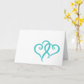 2つのシンプルハート カード (黄色い花)