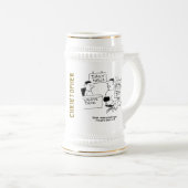 2つのジャーナリズムとニューズリーダーの漫画。 ビールジョッキ (正面右)