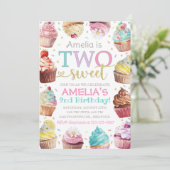 2つのスイートな招待状, カップケーキ招待状 招待状 (スタンド正面)