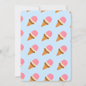 2つのスイートアイスクリームキッズセカンド誕生日 招待状 (裏面)