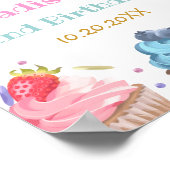 2つのスイートカップケーキ2ndバースデーキャンディパーティーへようこそ ポスター (角)