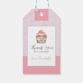 2つのスイートカップケーキ&ドーナツ女の子2nd誕生日 ギフトタグ (裏面)