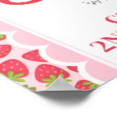 2つのスイートストロベリー2nd誕生日16x20へようこそ ポスター (角)