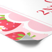 2つのスイートストロベリー2nd誕生日20x30へようこそ ポスター (角)