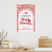 2つのスイートストロベリー2nd誕生日20x30へようこそ ポスター (キッチン)