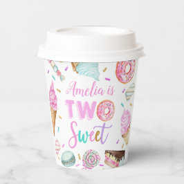2つのスイートデザート2nd誕生日紙カップ 紙コップ