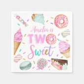 2つのスイートデザート2nd誕生日紙 スタンダードカクテルナプキン (正面)