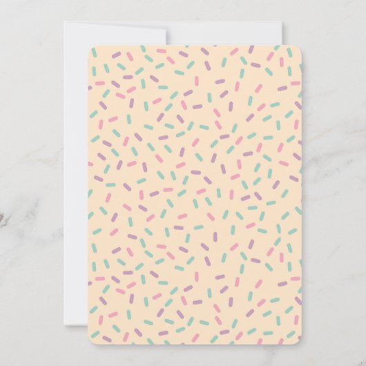 2つのスイートトリートカワイキッズセカンド誕生日 招待状 (裏面)