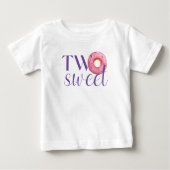 2つのスイートドーナツの誕生日パーティー ベビーTシャツ (正面)