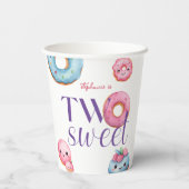 2つのスイートドーナツの誕生日パーティー 紙コップ (裏面)