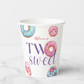 2つのスイートドーナツの誕生日パーティー 紙コップ (正面)