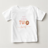 2つのスイートドーナツ2nd誕生日パーティー ベビーTシャツ (正面)