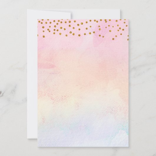 2つのスイートピンクブルーベビーガール2nd誕生日 招待状 (裏面)