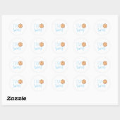 2つのスイートミルクとクッキーのブルーバースデーパーティー ラウンドシール (シート)