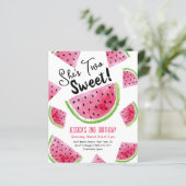 2つのスイートメロンバースデーパーティーの招待 (スタンド正面)