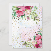 2つのスイートユニコーンベビーガール2nd誕生日パーティー 招待状 (裏面)