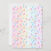 2つのスイートレインボードーナツ2nd誕生日招待状 招待状 (裏面)