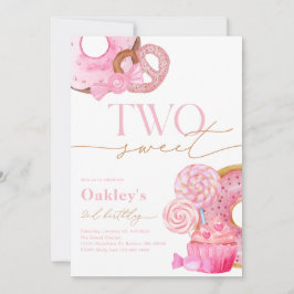2つのスウィート2nd誕生日招待状 招待状