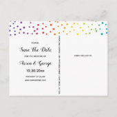 2つのスカルルーム、紙吹雪ゲイ日付の保存 案内ポストカード (裏面)