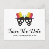 2つのスカルルーム、紙吹雪ゲイ日付の保存 案内ポストカード (正面)