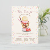 2つのスクープは1つの双子の赤ちゃんシャワーよりも良い 招待状 (スタンド正面)