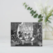 2つのスケルトンがバーポストカードに入る ポストカード (スタンド正面)