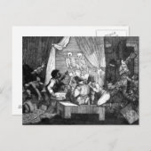 2つのスケルトンがバーポストカードに入る ポストカード (正面/裏面)