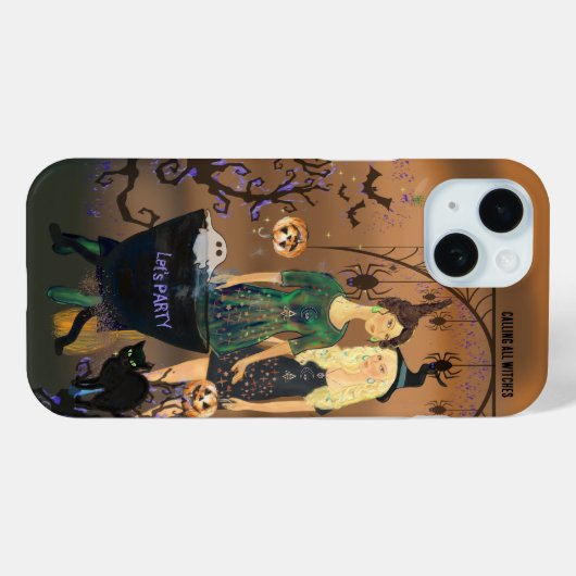 2つのスプーク文字のハロウィーンウィッチフォンケース Case-Mate iPhoneケース (裏面 (横))