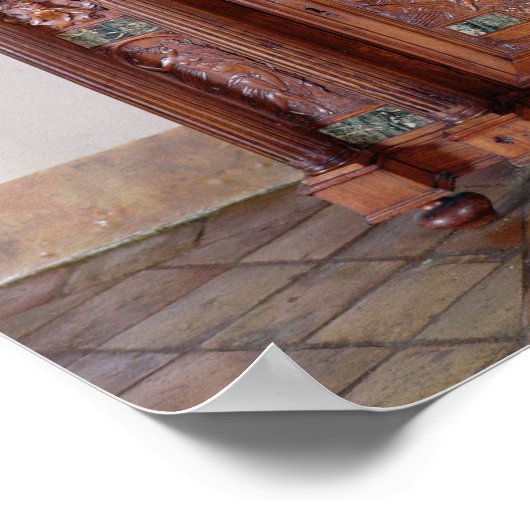 2つのセクションと二重ドアを備えたキャビネット ポスター (角)