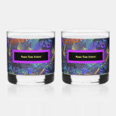 2つのセットの名前あなたの毒 ウイスキーグラス (裏面)