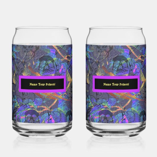 2つのセットの名前あなたの毒 ガラス缶 (正面)