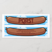 2つのセルフカットアウトPQRST勉強ソーセージのしおり (正面)