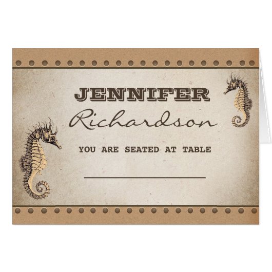2つのタツノオトシゴの航海のな結婚式の座席表 (正面横)