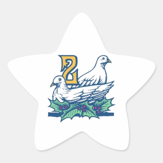 2つのターツレドブ 星シール (正面)