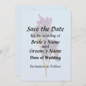 2つのダークパープルアイリスは日付を保存 セーブザデート (正面/裏面)