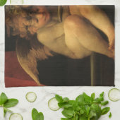 2つのチェル読ブのRosso Fiorentino、天使 キッチンタオル (折り畳み)
