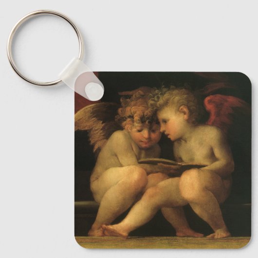 2つのチェル読ブのRosso Fiorentino、天使 キーホルダー (正面)