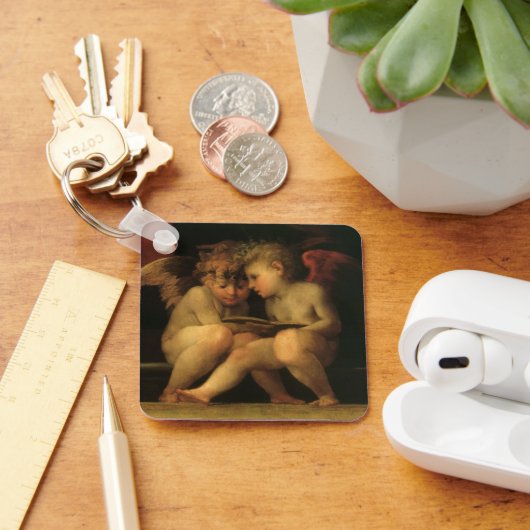 2つのチェル読ブのRosso Fiorentino、天使 キーホルダー (デスク)