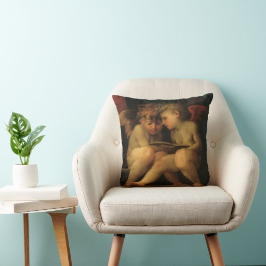 2つのチェル読ブのRosso Fiorentino、天使 クッション (椅子)