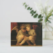 2つのチェル読ブのRosso Fiorentino、天使 ポストカード (スタンド正面)